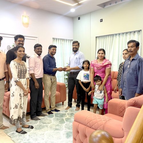 KEY HANDOVER CEREMONY:SASIKIRAN & FAMILY