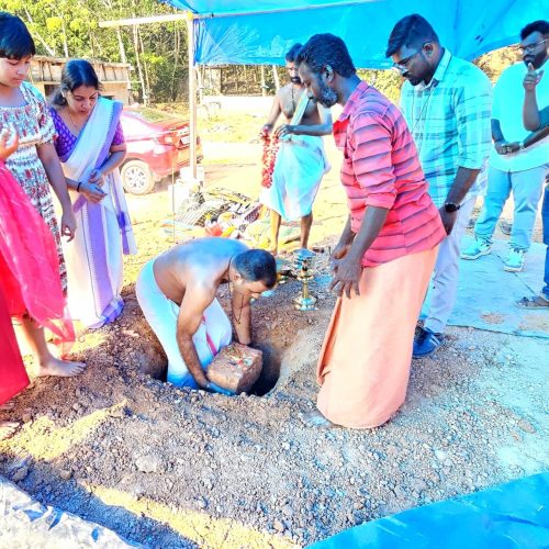 STONE LAYING CEREMONY :RAMESH & FAMILY